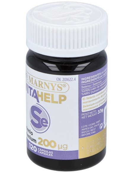 Marnys Selenio 200Mg Línea Vitahelp 120Caps