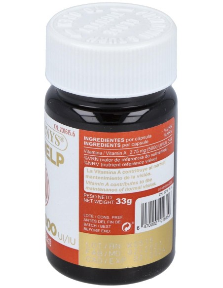Marnys Vitamina A 5000Ui Línea Vitahelp 120Caps