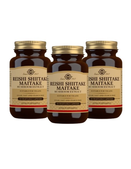 Solgar Reishi Shiitake Maitake 3x50 Cápsulas ¡Triplo!