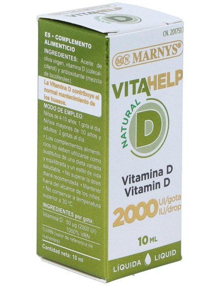 Marnys Vitamina D 2000Ui Líquida Línea Vitahelp 10Ml