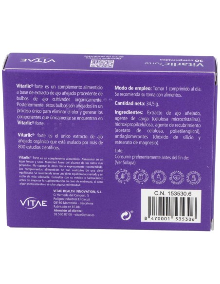 Vitarlic Forte (Kyolic Forte) 1000Mg. 30Comp.