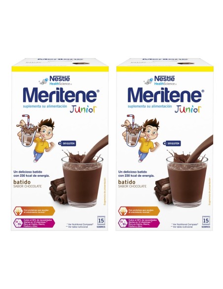 Meritene Junior Batido Chocolate 2 x 15 sobres ¡Duplo!