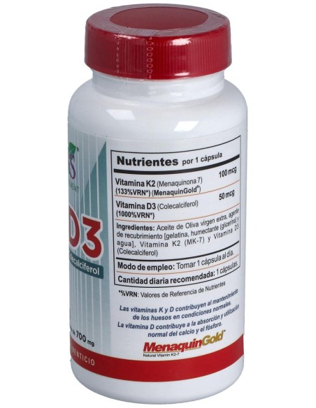 Vitamina K2+D3 100Perlas