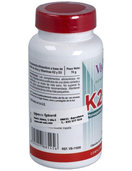 Vitamina K2+D3 100Perlas