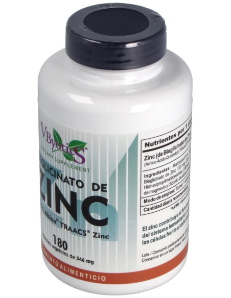Vbyotics Bisglicinato De Zinc 25Mg 180Comp