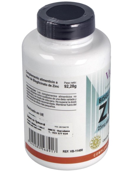 Vbyotics Bisglicinato De Zinc 25Mg 180Comp