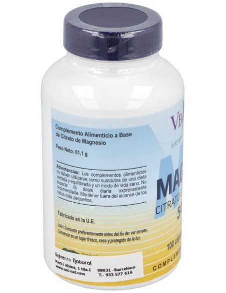 Vbyotics Magmax Magnesio Citrato 500Mg 100Caps
