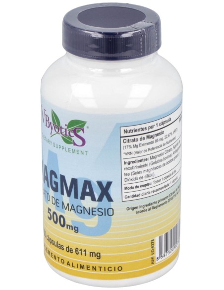 Vbyotics Magmax Magnesio Citrato 500Mg 100Caps
