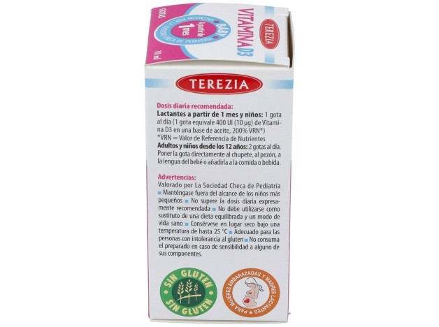 Terezia Vitamina D3 Gotas 10Ml