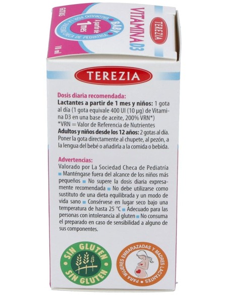 Terezia Vitamina D3 Gotas 10Ml