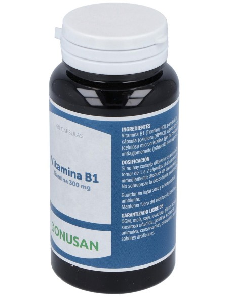 Bonusan Vitamina B1 Tiaminaulas Vegetales 60Caps