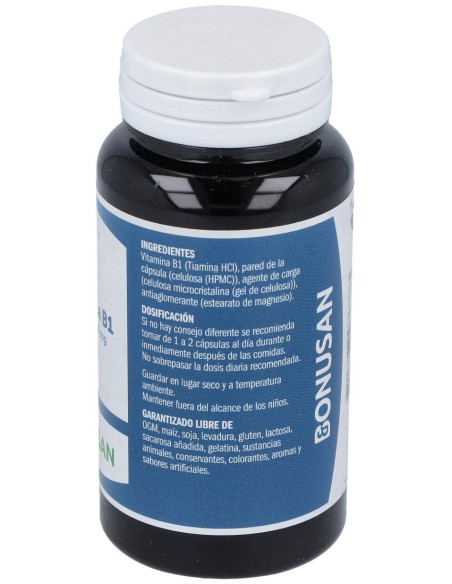 Bonusan Vitamina B1 Tiaminaulas Vegetales 60Caps