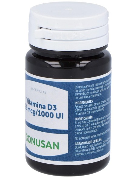 Bonusan Vitamina D3 25 Mcg/1000 U 90 Caps