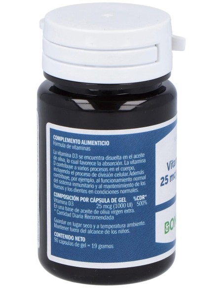 Bonusan Vitamina D3 25 Mcg/1000 U 90 Caps
