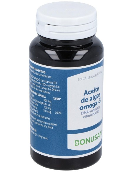 Aceite De Algas Omega 3 Bonusan 60 Cápsulas