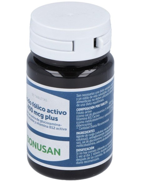 Acido Folico Activo 400Mcg. Plus 90Comp.