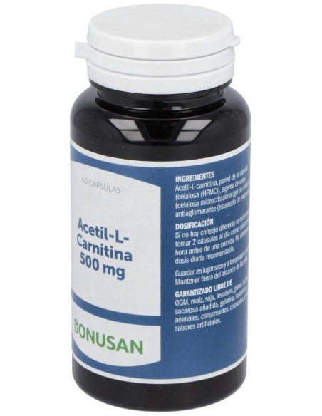 Acetyl L-Carnitina 500Mg. 60Vcap.
