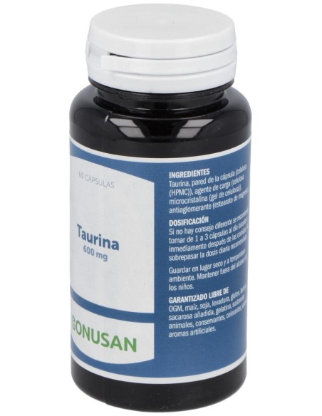 Taurina 600Mg. 60Vcap.