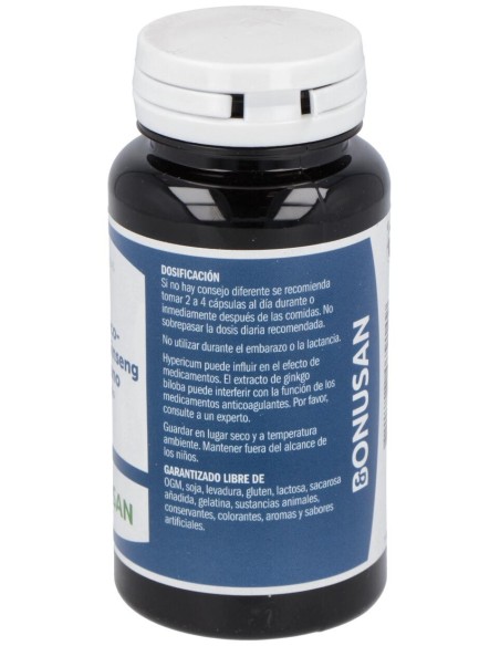 Hiperico-Ginkgo-Ginseng Siberiano Extracto 90Vcap.