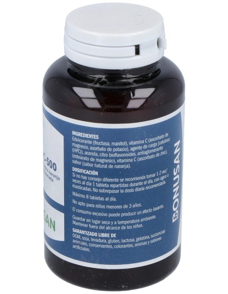 Bonusan Vitamina C 500 Naranja 60 Tabletas Masticables