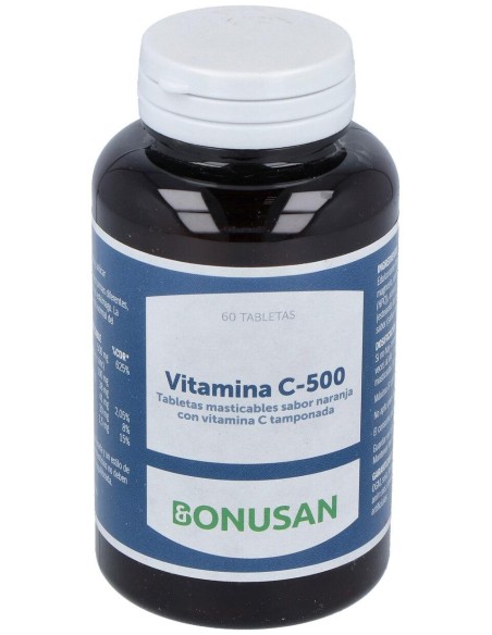 Bonusan Vitamina C 500 Naranja 60 Tabletas Masticables