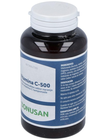 Bonusan Vitamina C 500 Naranja 60 Tabletas Masticables
