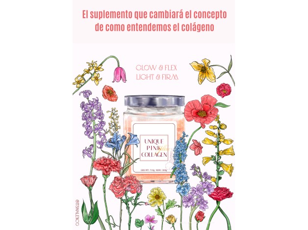 Unique Pink Yellow Collagen 300 gramos