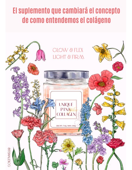 Unique Pink Yellow Collagen 300 gramos