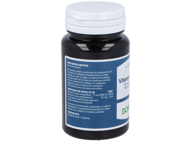 Vitamina D3 %26 K2 60Perlas