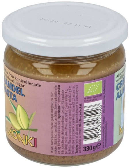 Crema De Almendras Tostadas 330Gr. Bio