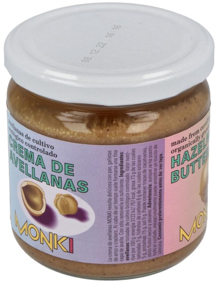 Monki Crema De Avellanas Bio  330G