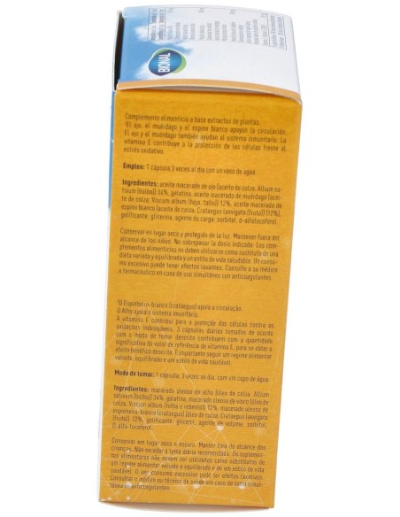 Bional Ajo+Muérdago+Espino Blanco+Vitamina E 80 Cápsulas