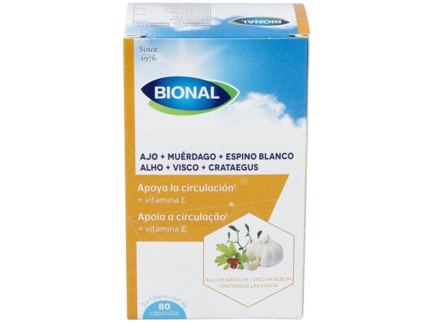 Bional Ajo+Muérdago+Espino Blanco+Vitamina E 80...