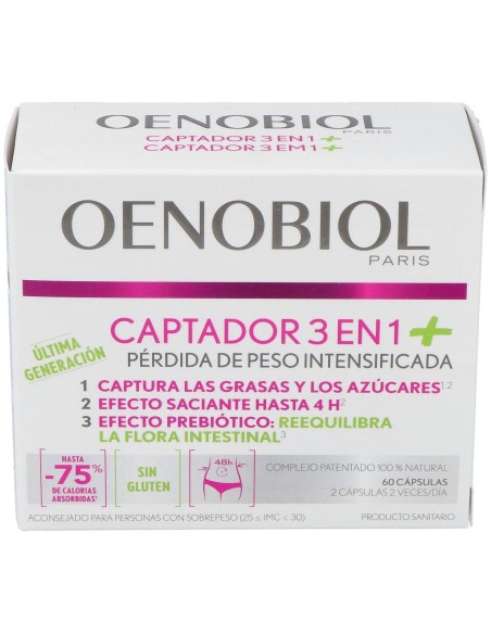 Oenobiol Captador 3 En 1 Plus, 60 Cápsulas