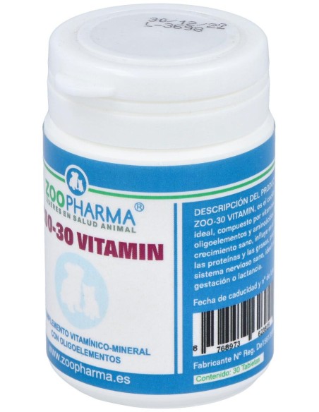 Zoo-30 Vitamins Perros Y Gatos 30Comp