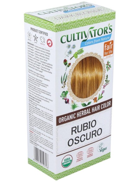 Rubio Oscuro Tinte Organico 100Gr. Ecocert