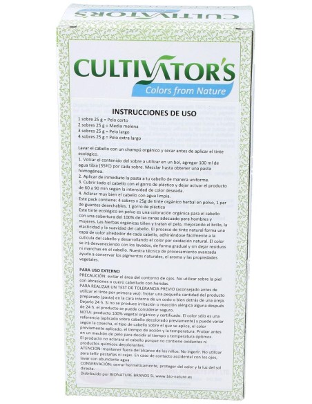 Cultivator'S Castaño Oscuro Tinte Orgánico 100G