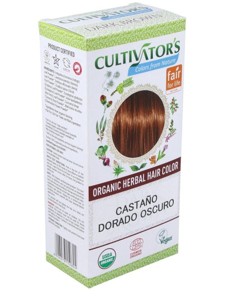 Castaño Dorado Oscuro Tinte Organico 100Gr Ecocert