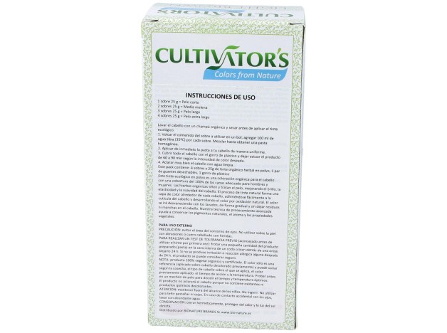 Castaño Dorado Claro Tinte Organico 100Gr. Ecocert