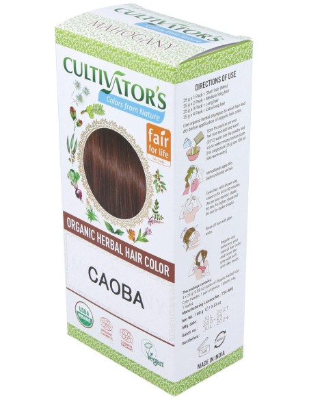 Caoba Tinte Organico 100Gr. Ecocert