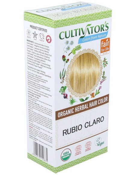Rubio Claro Tinte Organico 100Gr. Ecocert