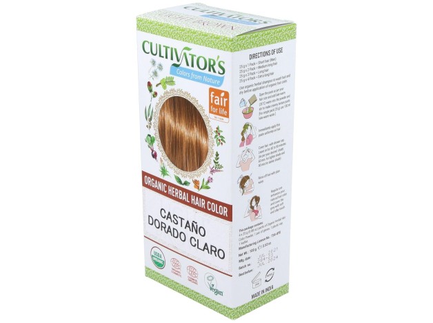 Castaño Dorado Claro Tinte Organico 100Gr. Ecocert