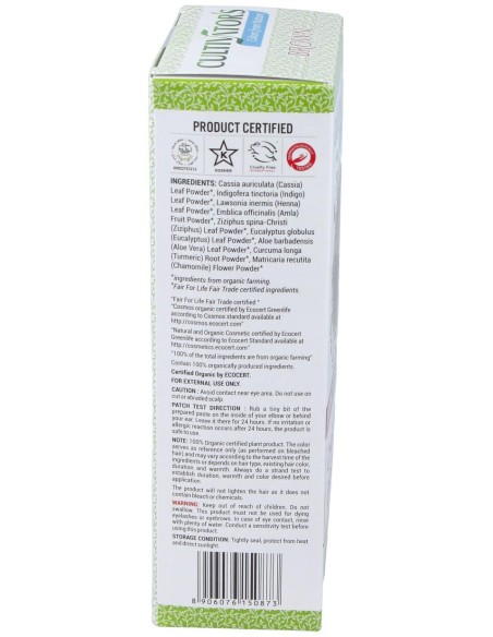 Castaño Dorado Tinte Organico 100Gr. Ecocert