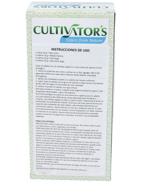 Rubio Tinte Organico 100Gr. Ecocert