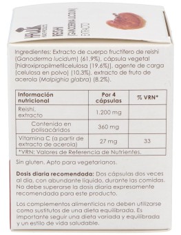 Reishi Extracto Puro 60Vcaps.