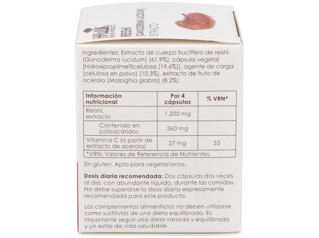 Reishi Extracto Puro 60Vcaps.