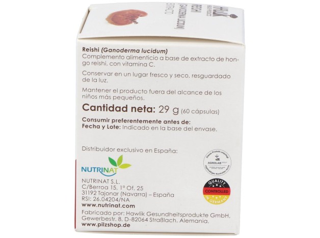 Reishi Extracto Puro 60Vcaps.