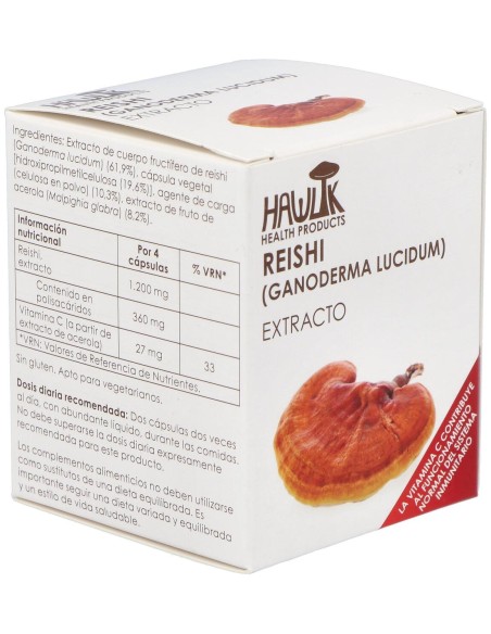 Reishi Extracto Puro 60Vcaps.