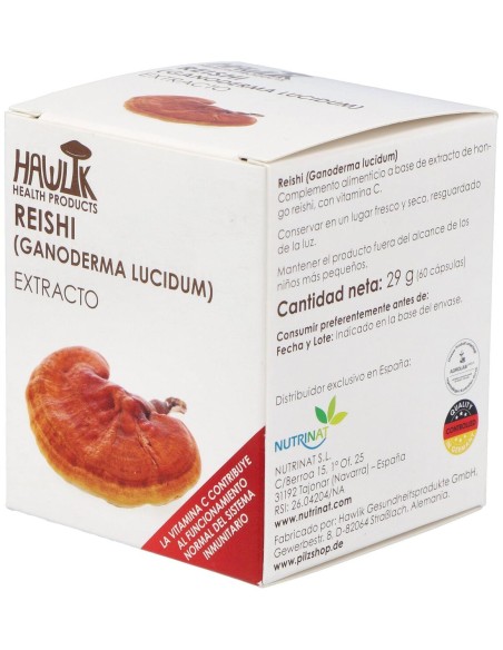 Reishi Extracto Puro 60Vcaps.