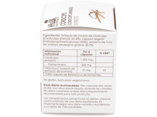 Cordiceps Extracto Puro 60Vcaps.